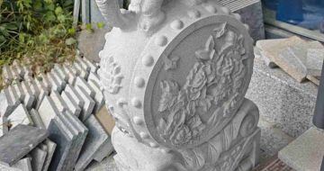 抚州芝麻白抱鼓石 庭院抱鼓石