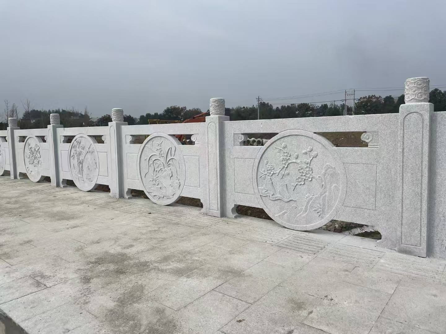 抚州芝麻白河道栏杆 石材栏杆