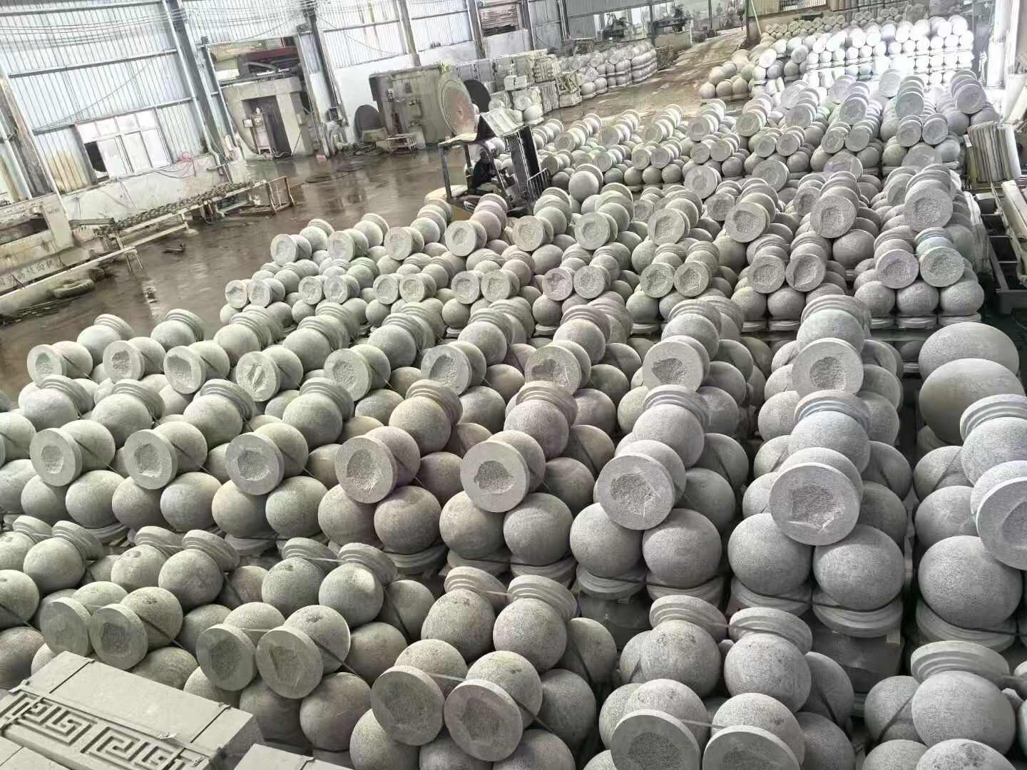 抚州芝麻白圆球 石球 挡车球